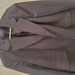 Evan Picone Charcoal Pinstripe Blazer